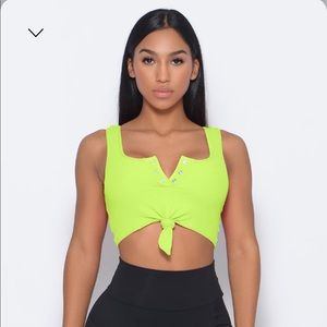 BOMBSHELL SPORTSWEAR Henley bra, size SMALL